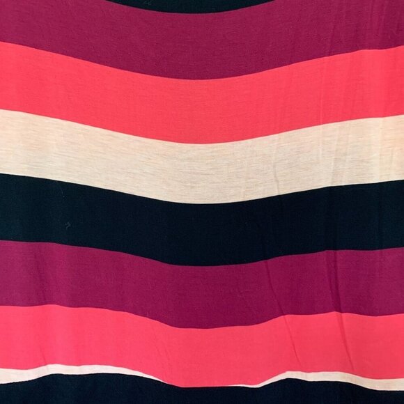 Torrid Super Soft Knit Maxi Stretch Dress Red Pink Black Stripe size 3 - Picture 5 of 6